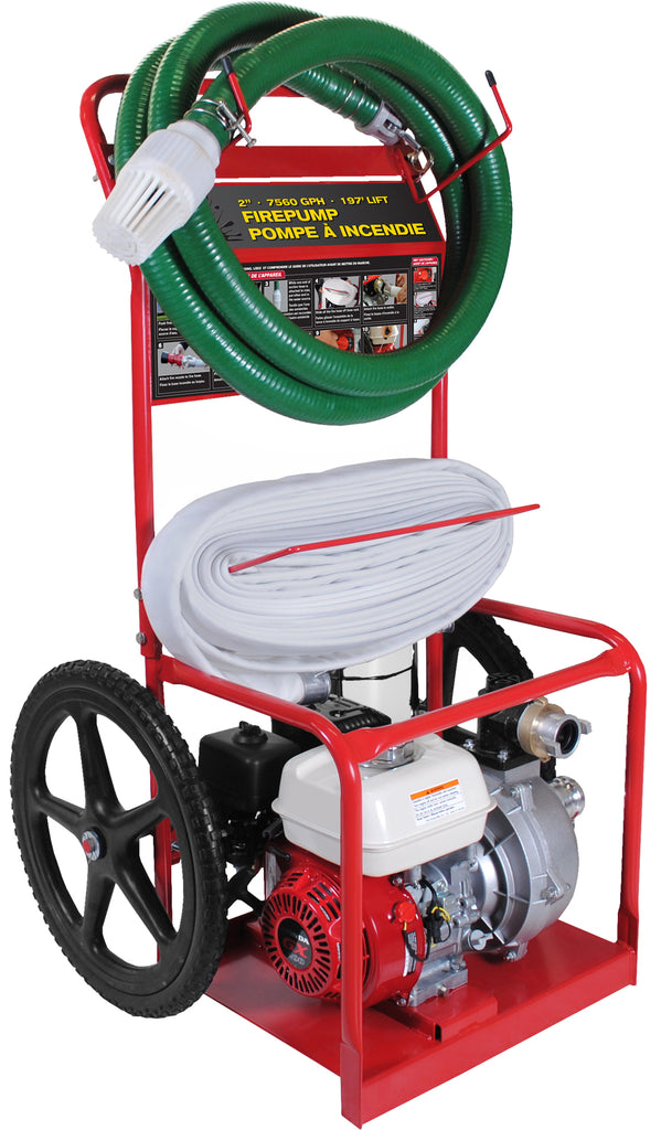 2" BE HPFC-2065HR Honda High Pressure Water Pump Cart With Hose and Camlock 126gpm